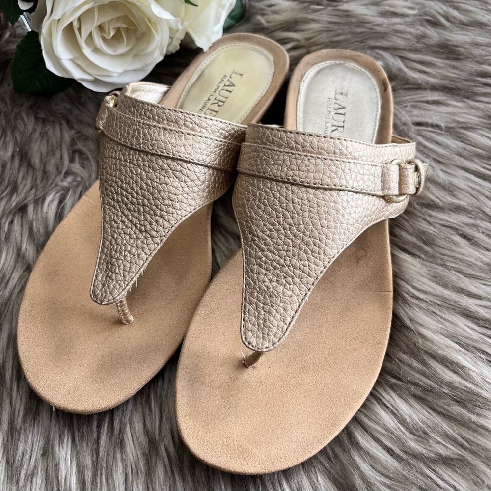 LAUREN Ralph Lauren gold Sandals